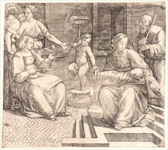 Giacomo Francia (aka Jacopo Francia) (Italian, ca. 1486 - 1557). The Holy Family, with St.