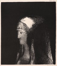 Odilon Redon (French, 1840 - 1916). Druidess (Druidesse), 1892. Lithograph on thin grey wove chine