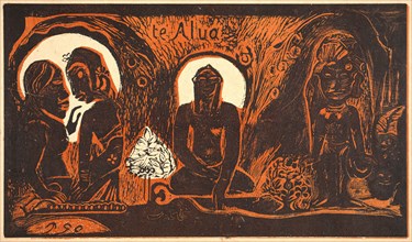 Paul Gauguin (French, 1848 - 1903). Te Atua (The Gods), 1893-1894. Woodcut printed in two colors,
