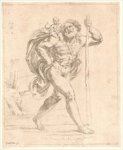 Guido Reni (Italian, 1575 - 1642). St. Christopher, 17th century. Etching.