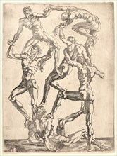 Jean Viset (French, active 1536). Acrobats, 16th century. Etching.