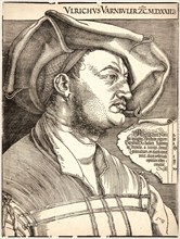 Albrecht DÃ¼rer (German, 1471-1528). Portrait of Ulrich VarnbÃ¼hler, 1522. Woodcut. Second of two