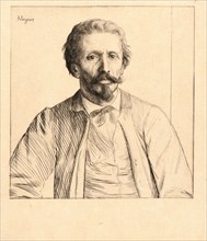 Alphonse Legros (French, 1837 - 1911). Portrait of the Printer, Auguste DelÃ¢tre. Etching.
