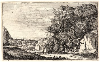 Claude Lorrain (French, 1604 - 1682). The Flight into Egypt, 17th century. Etching.