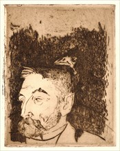 Paul Gauguin (French, 1848 - 1903). Portrait of the Poet, Stéphane Mallarmé, 1891. Etching on laid