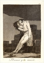 Francisco de Goya (Spanish, 1746-1828). El amor y la muerte. (Love and death.), 1796-1797. From Los