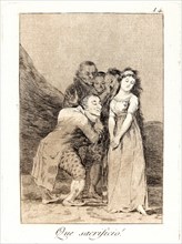 Francisco de Goya (Spanish, 1746-1828). Que sacrificio! (What a sacrifice!), 1796-1797. From Los