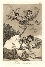 Francisco de Goya (Spanish, 1746-1828). Todos CaerÃ¡n. (All will fall.), 1796-1797. From Los