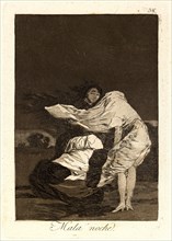Francisco de Goya (Spanish, 1746-1828). Mala noche. (A bad night.), 1796-1797. From Los Caprichos,