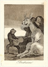Francisco de Goya (Spanish, 1746-1828). Brabisimo! (Bravo!), 1796-1797. From Los Caprichos, no. 38.
