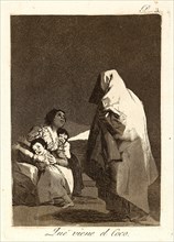 Francisco de Goya (Spanish, 1746-1828). Que viene el Coco. (Here comes the bogey-man.), 1796-1797.
