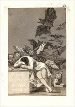 Francisco de Goya (Spanish, 1746-1828). El sueÃ±o de la razon produce monstruos. (The sleep of