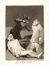 Francisco de Goya (Spanish, 1746-1828). Los Chinchillas. (The Chinchillas.), 1796-1797. From Los