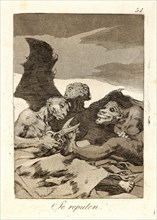 Francisco de Goya (Spanish, 1746-1828). Se repulen. (They spruce themselves up.), 1796-1797. From