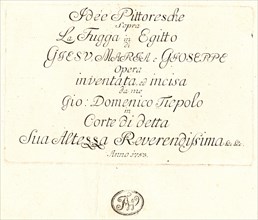 Giovanni Domenico Tiepolo (Italian, 1727 - 1804). Idee pittoresche sopra la Fugga in Egitto,