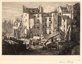 Maxime Lalanne (French, 1827 - 1886). Demolition for the Building of the Rue des Ecoles