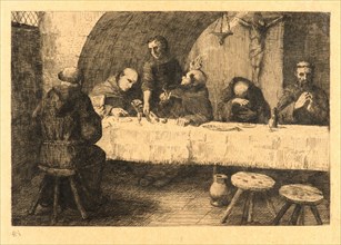Alphonse Legros (French, 1837 - 1911). The Refectory (La Refectoire). Etching.