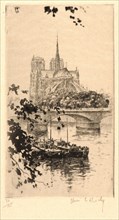 Henri Le Riche (French, born 1867 - ). Notre Dame, Paris. Etching and aquatint.