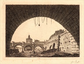 Edmond Gosselin (French, 19th century) after Charles Meryon (French, 1821 - 1868). Le Pont Neuf,
