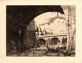 Edmond Gosselin (French, 19th century) after Charles Meryon (French, 1821 - 1868). L'Arch du Pont,