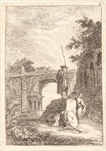 Hubert Robert (French, 1733 - 1808). Triumphal Arch, 1763-1764. From Evenings in Rome (Les Soirées