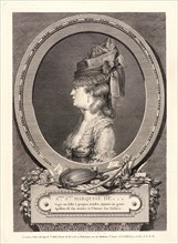 Augustin de Saint-Aubin (French, 1736 - 1807). Portrait of Adrienne-Sophie, Marquise de ---