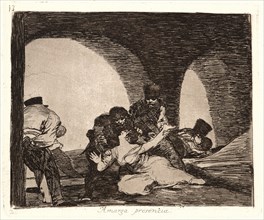 Francisco de Goya (Spanish, 1746-1828). Bitter to Be Present (Amarga Presencia), 1810-1815, printed