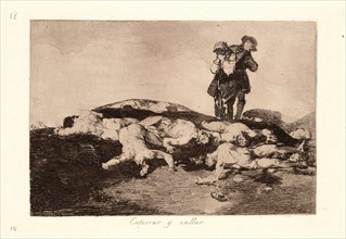 Francisco de Goya (Spanish, 1746-1828). Bury Them and Keep Quiet (Enterrar y Callar), 1810-1815,
