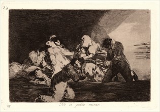 Francisco de Goya (Spanish, 1746-1828). One Can't Look (No Se Puede Mirar), 1810-1815, printed 1863