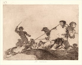 Francisco de Goya (Spanish, 1746-1828). He Deserved It (Lo Merecia), 1810- 1815 (printed 1863).