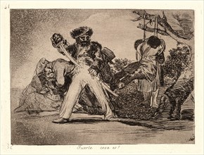 Francisco de Goya (Spanish, 1746-1828). That's Tough! (Fuerte Cosa Es!), 1810-1815, printed 1863.