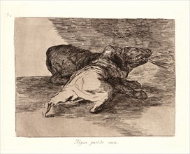 Francisco de Goya (Spanish, 1746-1828). He Gets Something out of It (Algun Partido Saca),