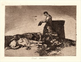 Francisco de Goya (Spanish, 1746-1828). Cruel Tale of Woe! (Cruel LÃ¡stima!), 1810-1815, printed
