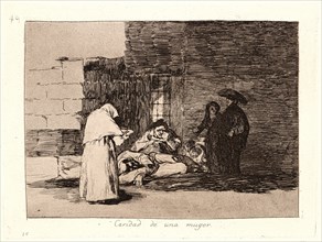 Francisco de Goya (Spanish, 1746-1828). A Woman's Charity (Caridad de una Muger), 1810-1815,