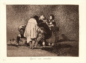 Francisco de Goya (Spanish, 1746-1828). There Was Nothing to Be Done and He Died (EspirÃ³ sin