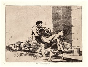 Francisco de Goya (Spanish, 1746-1828). To the Cemetery (Al Cementerio), 1810-1815, printed 1863.