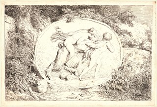 Jean-Honoré Fragonard (French, 1732-1806). The Satyr's Family, 1763. From Bacchanales. Etching on
