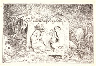 Jean-Honoré Fragonard (French, 1732-1806). Nymph Astride a Satyr, 1763. From Bacchanales. Etching