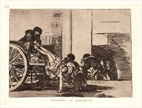 Francisco de Goya (Spanish, 1746-1828). Cartloads to the Cemetery (Carretadas al Cemeterio),