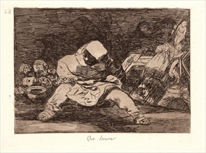 Francisco de Goya (Spanish, 1746-1828). What Madness! (Que Locura!), 1810- 1815 (printed 1863).