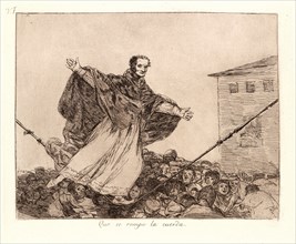 Francisco de Goya (Spanish, 1746-1828). May the Cord Break (Que Se Rompe la Cuerda), 1810-1815,