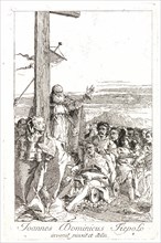 Giovanni Domenico Tiepolo (Italian, 1727 - 1804). St. Helena Finds the True Cross. Etching. Only