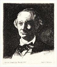 Ãâdouard Manet (French, 1832 - 1883). Charles Baudelaire de face, 1865 (posthumous restrike).