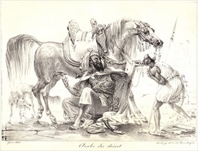 Antoine-Jean Gros (French, 1771 - 1835). Arab of the Desert (Arabe du désert), 1817. Lithograph.