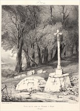 EugÃ¨ne Isabey (French, 1803 - 1886). Croix sÃ»r la Route de Clermont a Royal, 1831. From Voyages