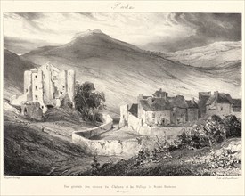 EugÃ¨ne Isabey (French, 1803 - 1886). Ruines du ChÃ¢teau et du Village de Saint- Nectaire, 1831?