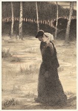 Fernand Louis Gottlob (French, 1873 - 1935). La Promise, 1898. Lithograph on wove paper. Sheet: 405