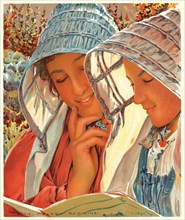Louis Welden Hawkins (French, died 1910). Liseuses, 1898. Color lithograph on wove paper. Sheet: