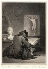 Jean-Jacques Flipart (French, 1719-1782) after Jean-Siméon Chardin (French, 1699 - 1779). A Student