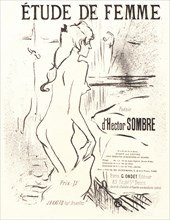 Henri de Toulouse-Lautrec (French, 1864 - 1901). Study of a Woman (Etude de femme), 1893. Brush and